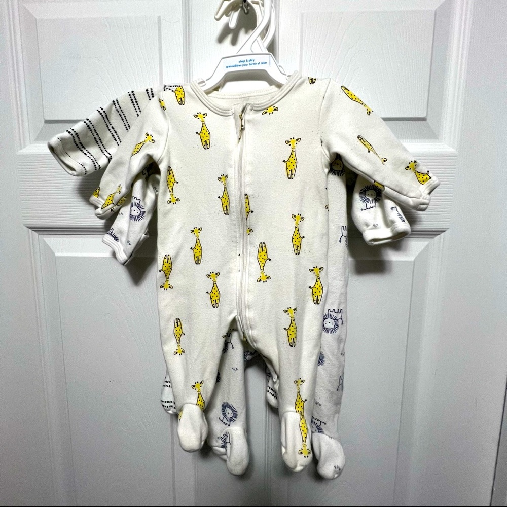 Petit Lem Footies Newborn / 3 M  ( Set of 3)